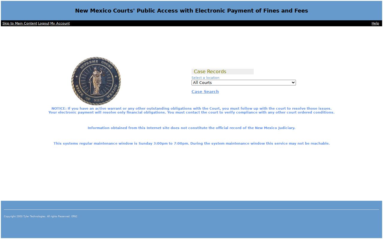 Valencia County traffic warrants public access payment warning