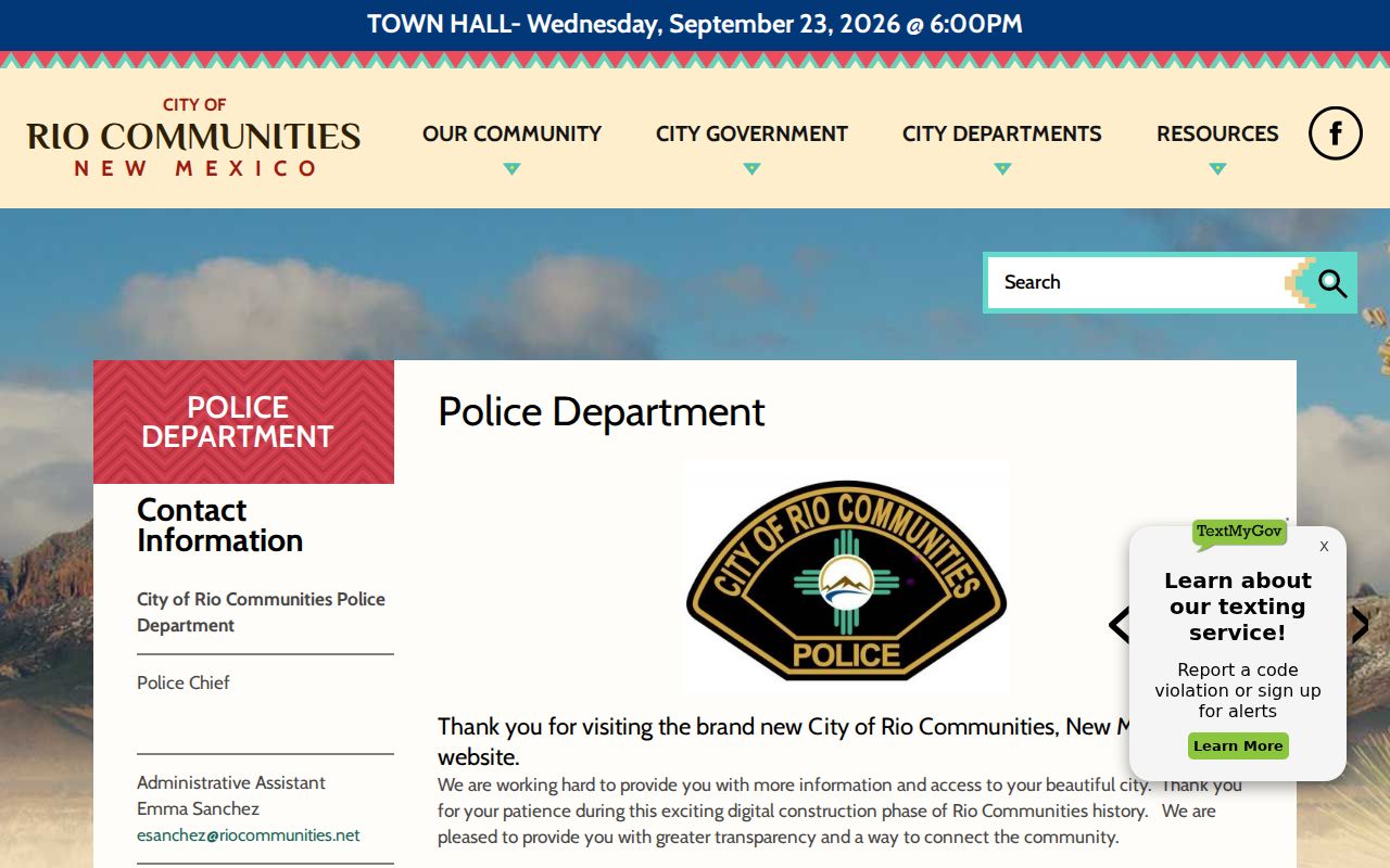 Rio Communities warrants police and municipal records route